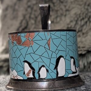 Penguin Mosaic Tealight Holder